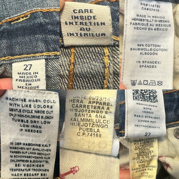 True Religion Low-Rise Straight Jeans Distressed Dirty Wash Grunge Thrashed Edgy - Picture 10 of 11